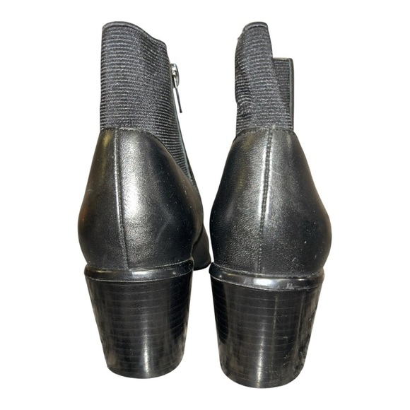 NICOLE Black Leather Button High Heels Ankle BOOTS Womens Shoes Sz 7.5 - Picture 9 of 12